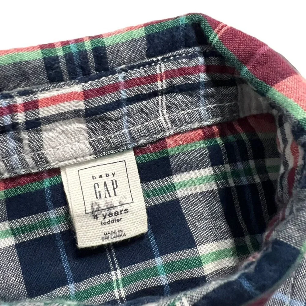 Gap Kids 4Y Plaid Button Down Shirt